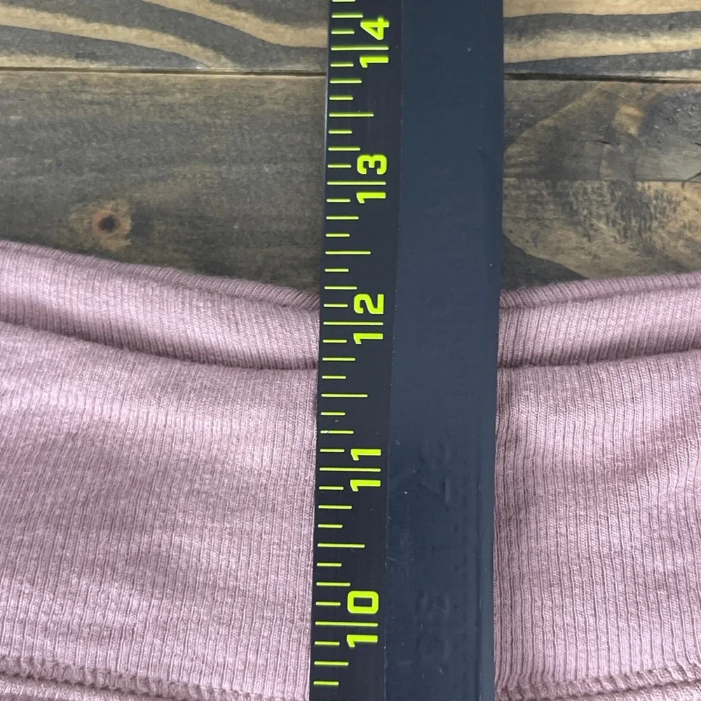 Athleta Well Rested Rib Sleep Shorts Womens Size M Pull On Stretch Mauve Pink